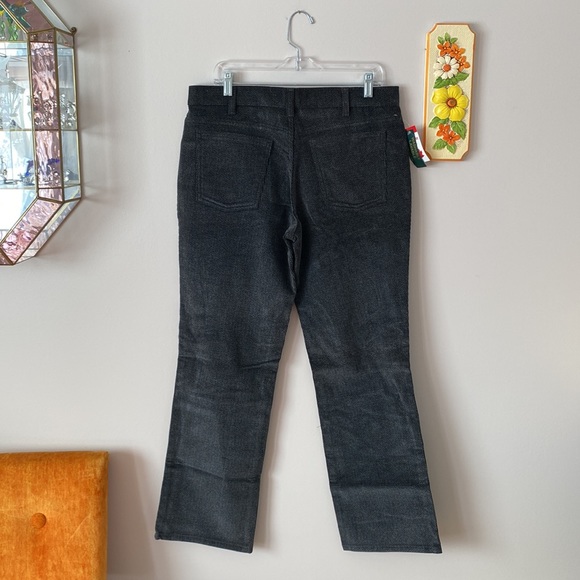 NWT Vintage corduroy Unisex Pants Jeans Grey & Black Easy Fit Flared - Picture 7 of 12
